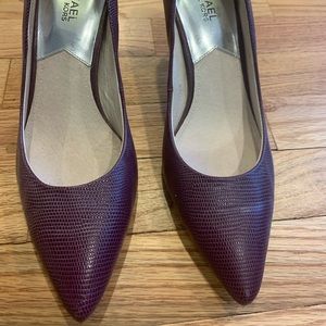 Michael Kors purple textured high heels
